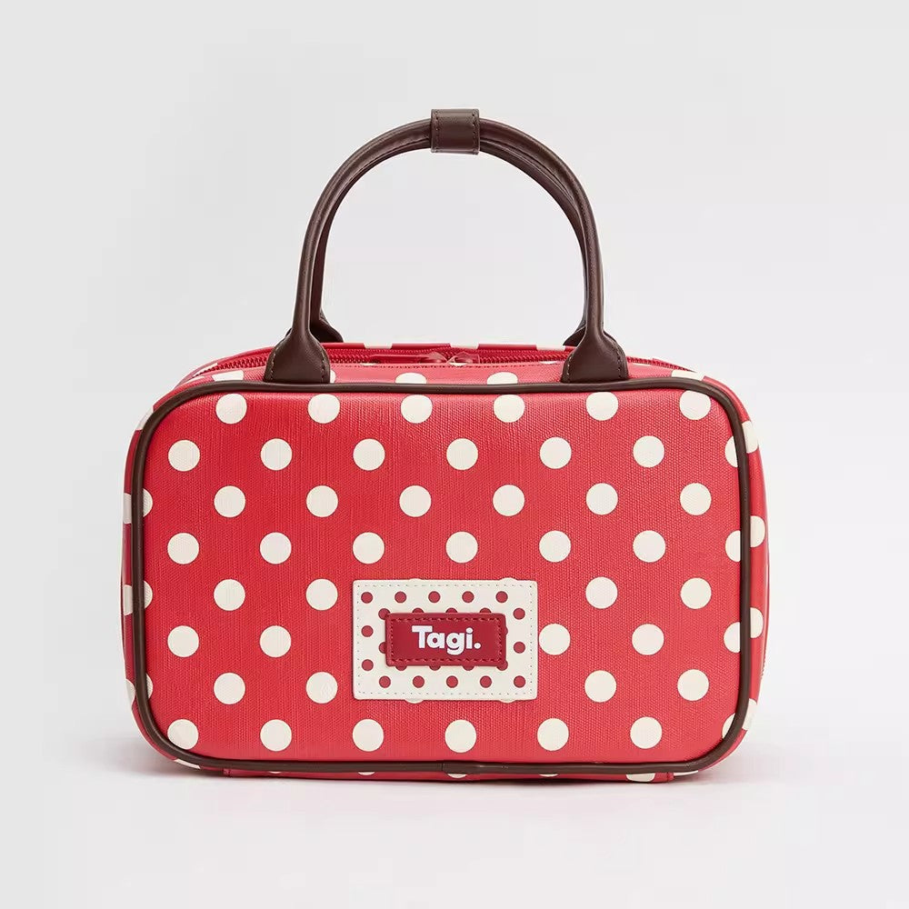 Picnic Bowling Storage Polka Dot Leopard Makeup Bag