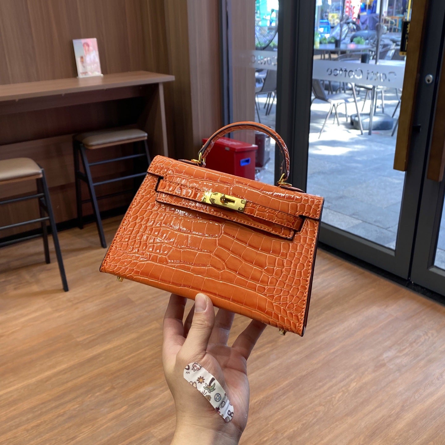 Popular Second Generation Crocodile Pattern Platinum Women's Shoulder Bag