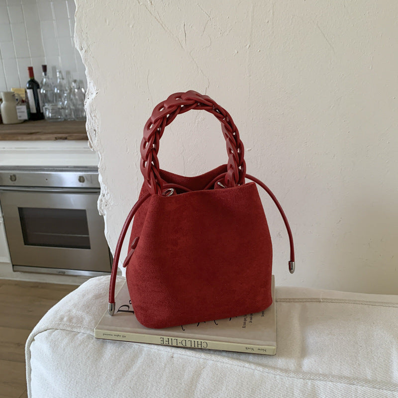 Attractive Women's Retro Brown Exquisite Portable Bucket Bag