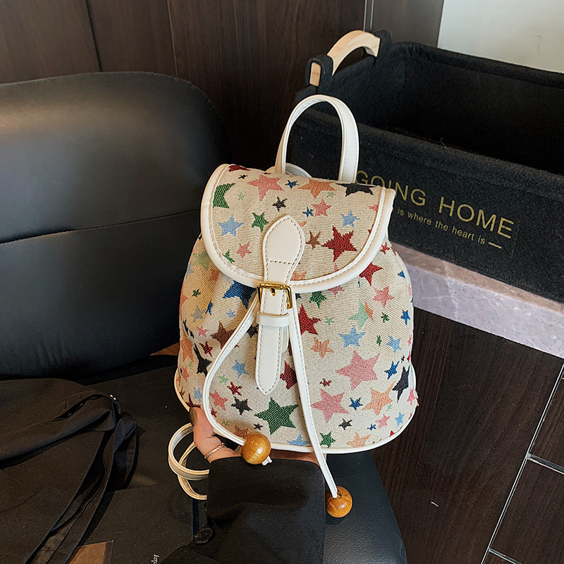 Women's High-grade Pattern Korean Style Design Fashion Backpacks