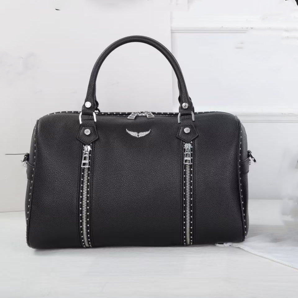 Women's Pillow Boston Large Capacity Rivet Wings Bags
