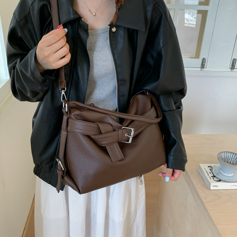 Women's Retro Korean Type Distressed Soft Style Tote Bag