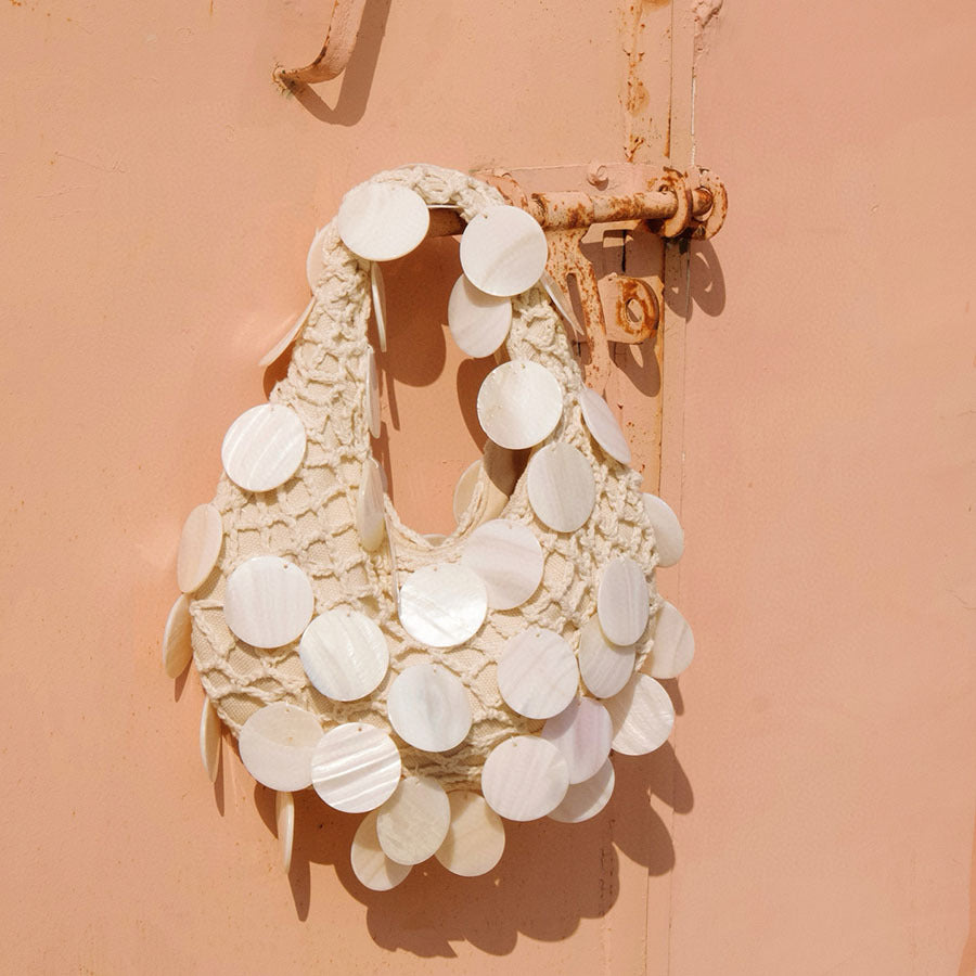 Mesh Fritillary Wafer Light Fresh Seaside Underarm Bag