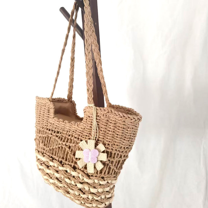 Women's Straw Large Capacity Seaside Beach Fashion Hollow Women's Shoulder Bag