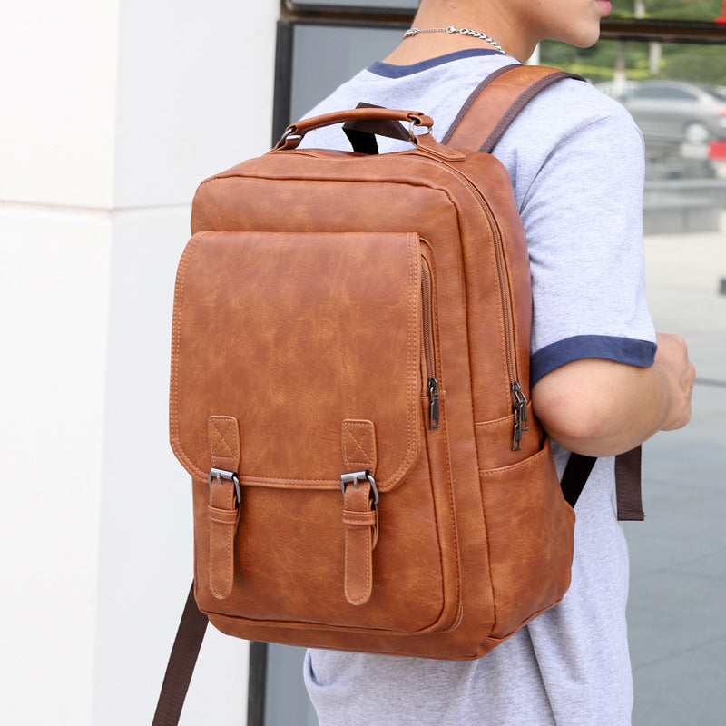 Men's Capacity Business Office Pc Fashion Vertical Leisure Backpack