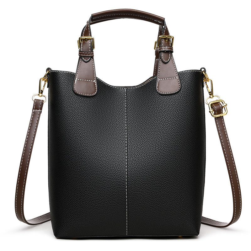 Fashion Color Contrast Design Versatile Classy Combination Women's Shoulder Bag