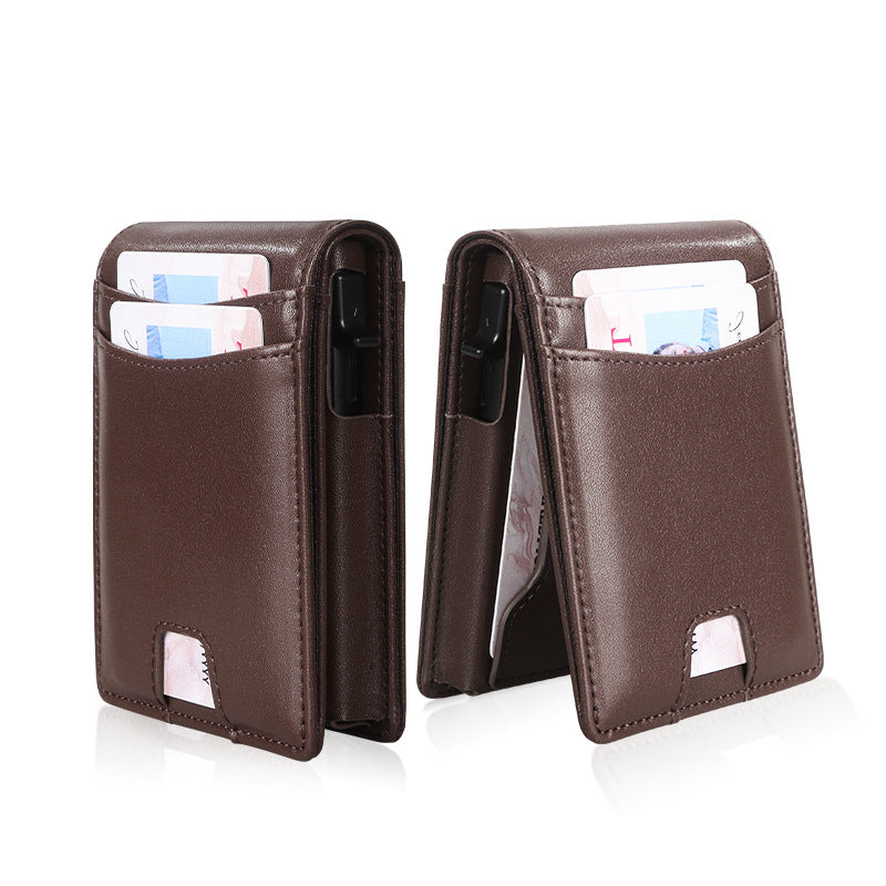 Men's Pu Leather Large Capacity Multiple Slots Certificate Men's Wallets