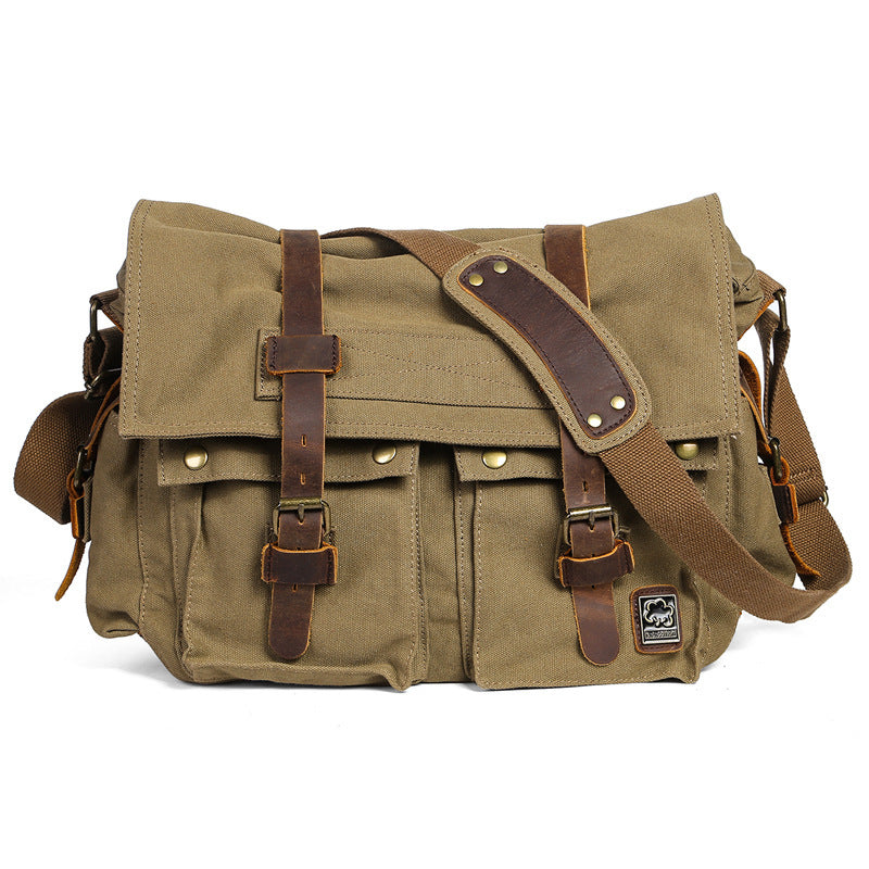 Men's Retro For Postman Fashionable Inch Computer Men's Messenger Bag