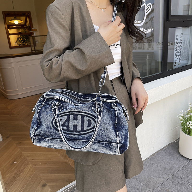 Women's Retro Fashion Denim Canvas Portable Women's Messenger Bag