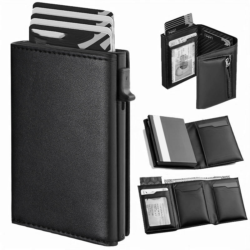 Pop-up Carbon Fiber Orange Aluminum Alloy Card Pack Card Sleeve
