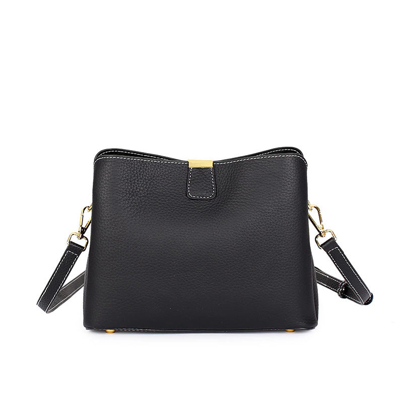 Women's First Layer Cowhide High-grade Design Large Women's Handbag