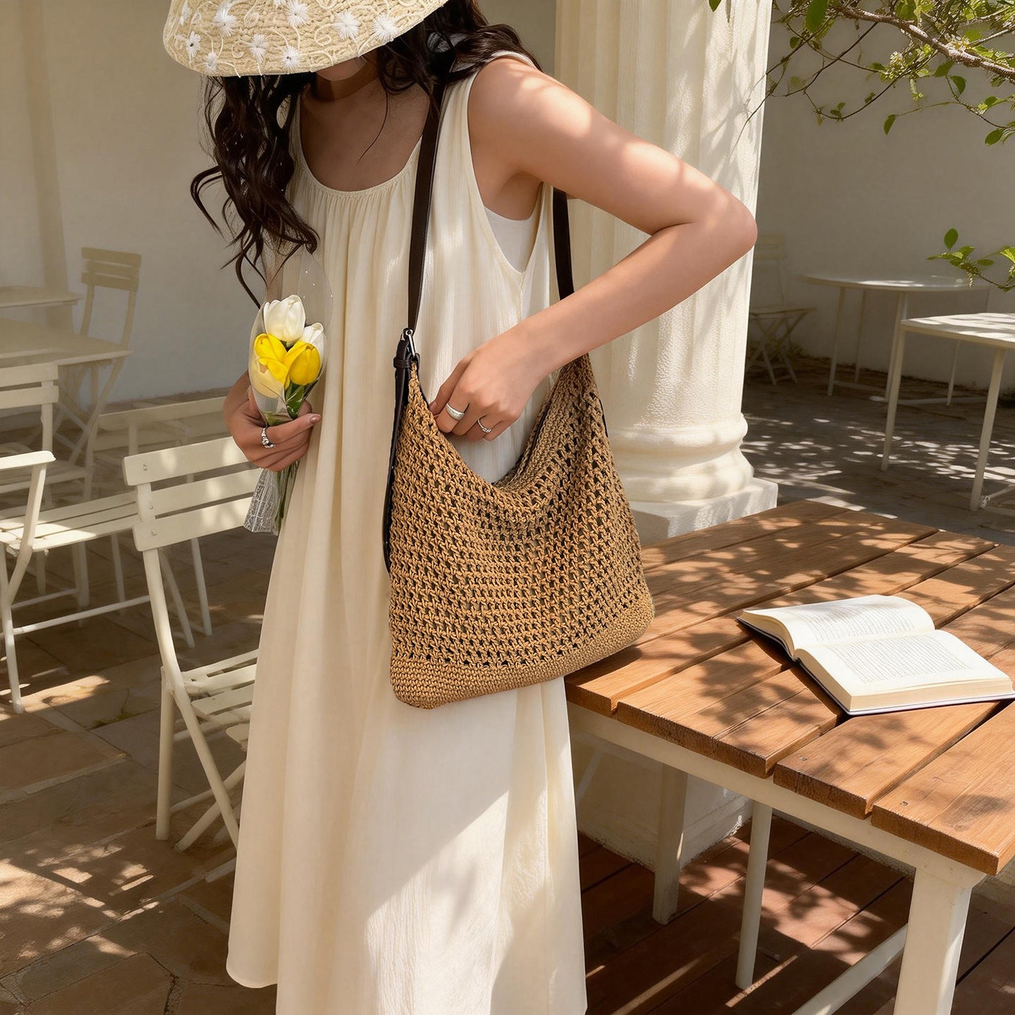 Women's Korean Style Summer Fashion Large Capacity Underarm Bag