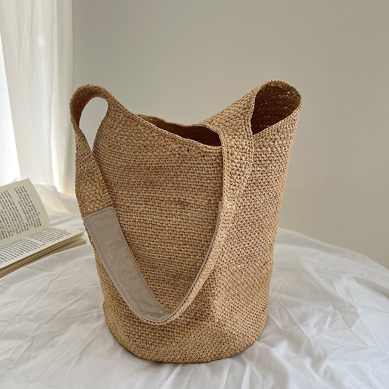 Women's Handmade Crochet Woven Summer French Artistic Portable Bags