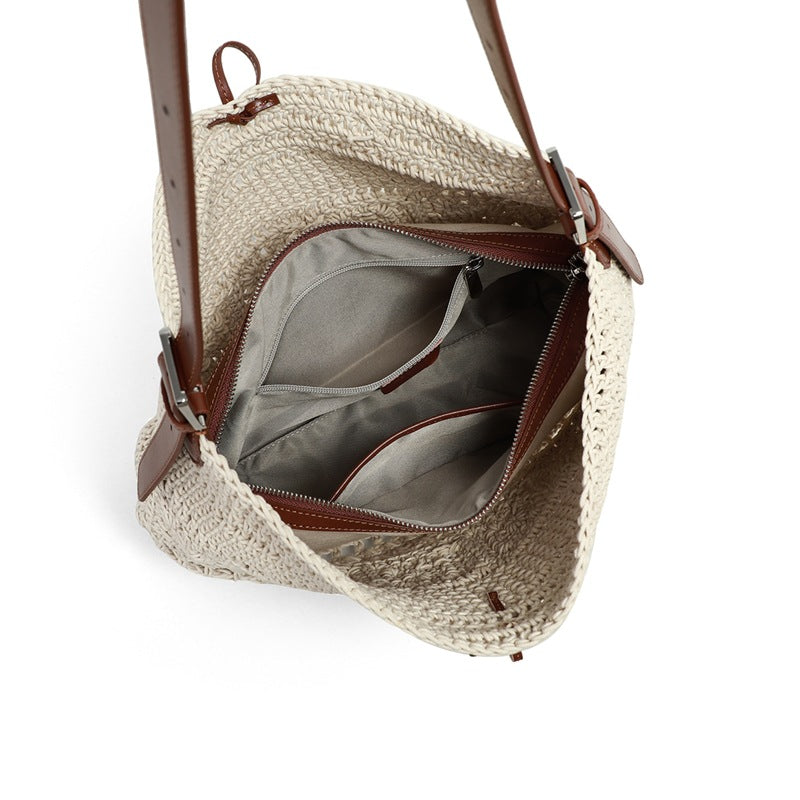 Women's Woven Summer Versatile Large Capacity Beach Vacation Tote Bags