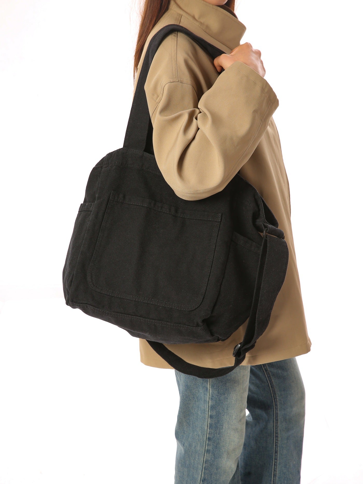 Style Canvas Female Artistic College Class Tote Bag