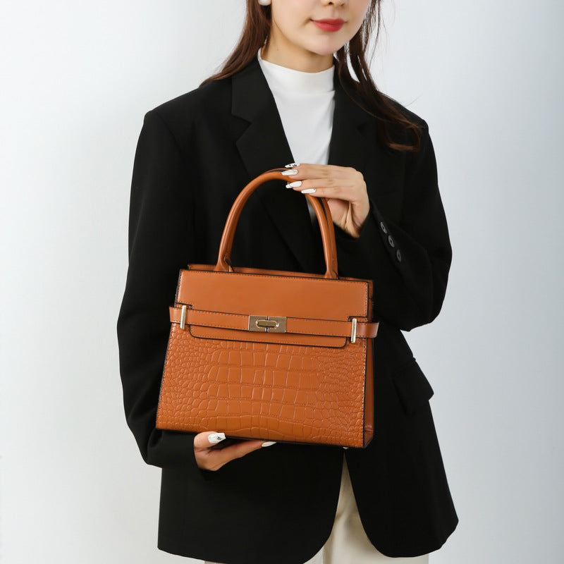 Women's Retro Textured Crocodile Pattern Three-piece Bags