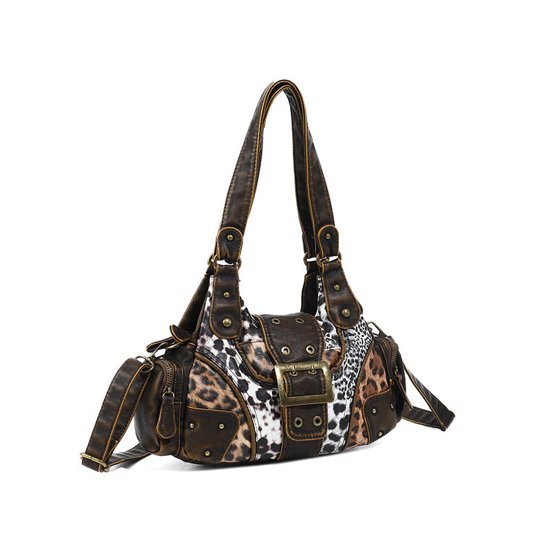 Popular Elegant Women's Washed Fashion Portable Shoulder Bags