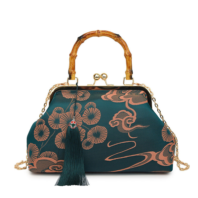 Women's Chinese Style Embroidery Clutch Advanced Chain Large Capacity Women's Shoulder Bag
