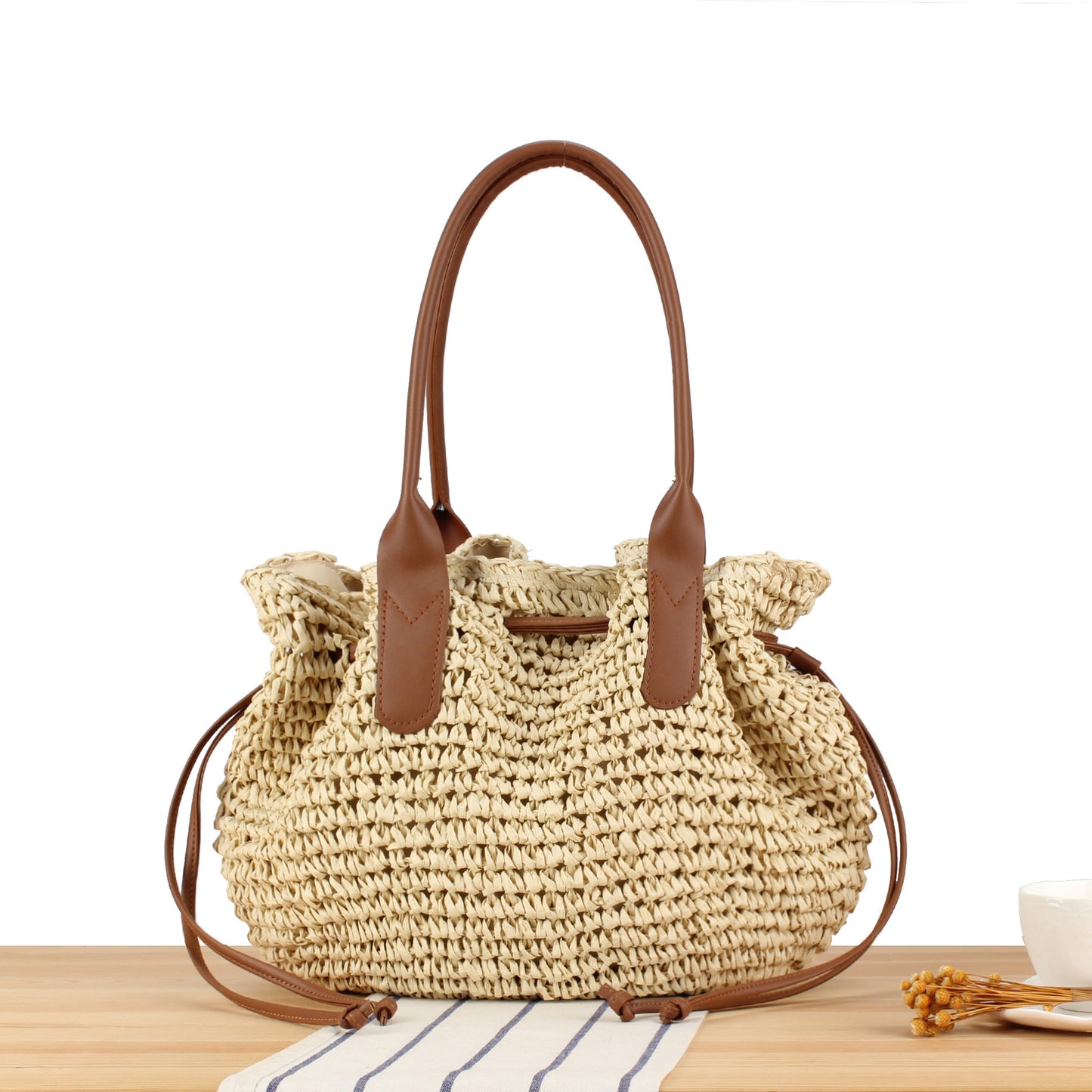 Women's Large Capacity Hand-woven Seaside Vacation Beach Bags
