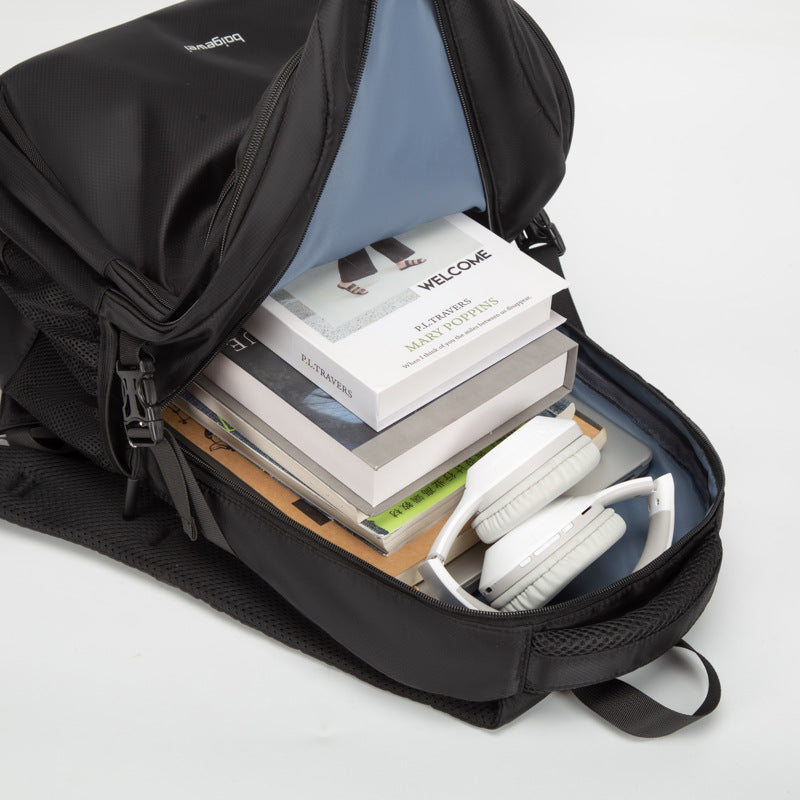 Men's Business Computer Simple Solid Color Multifunctional Backpacks