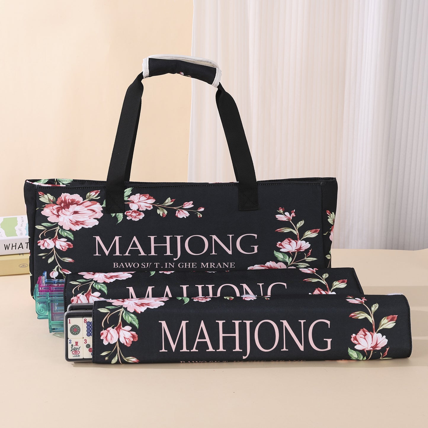Mahjong Three-piece Large Capacity Lightweight Easy Makeup Bag