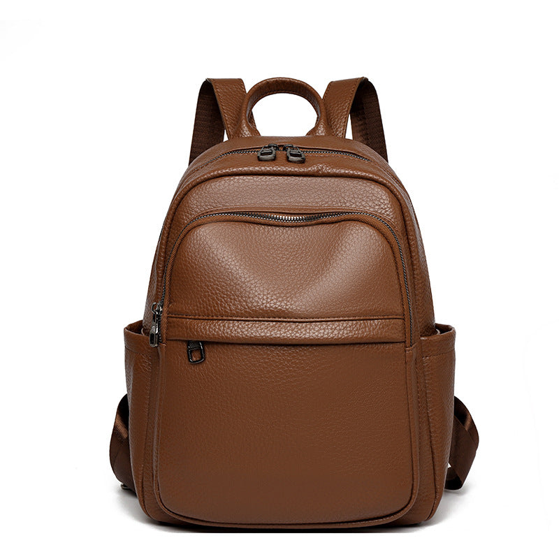 Women's High-grade Simple Fashion Soft Leather Commute Women's Backpack