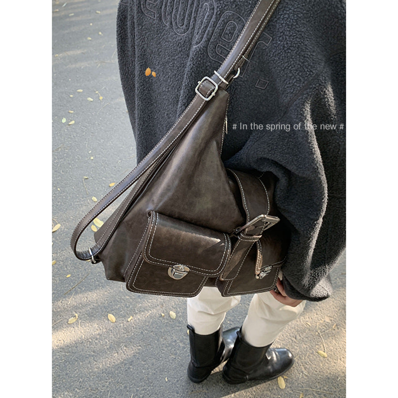 Retro High-grade Large Capacity Underarm Simple Tote Bag