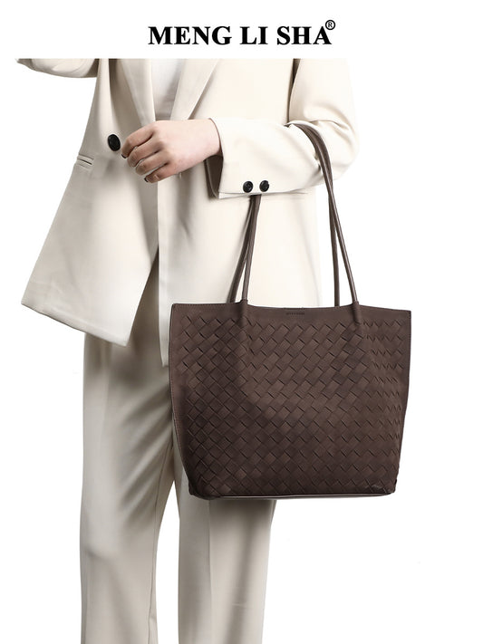 Fashion Unique High-grade Suede Woven Portable Tote Bags