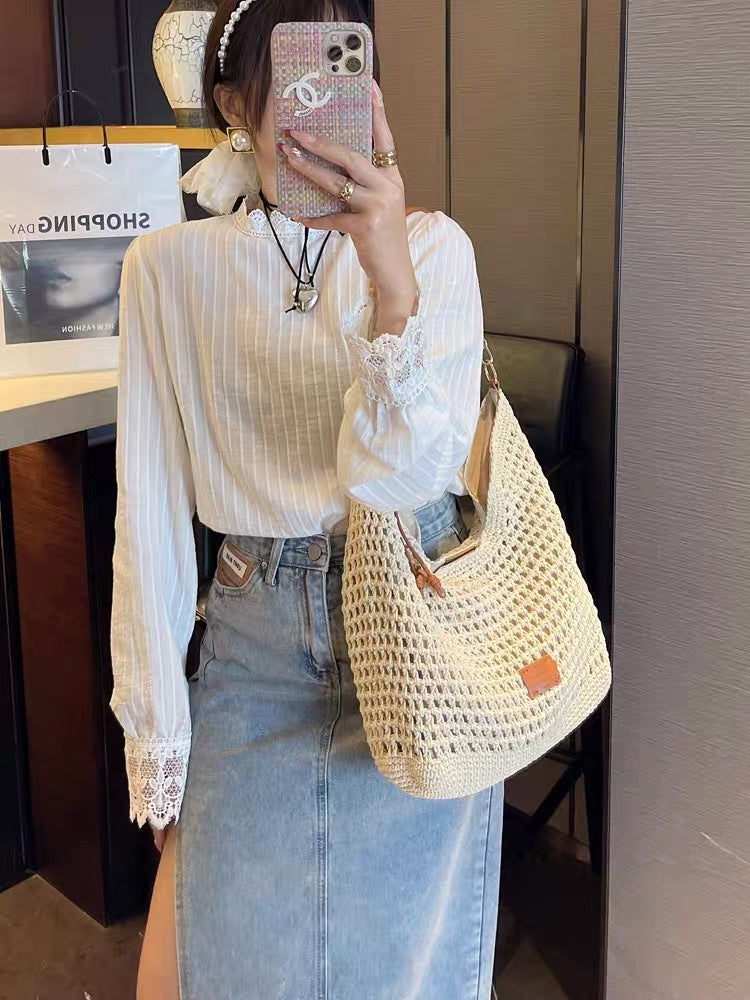 Women's Weekend Handmade Woven Large Capacity Summer Shoulder Bags