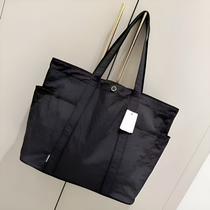 Women's Large Simple Lightweight Yoga Commuter Fitness Tote Bag