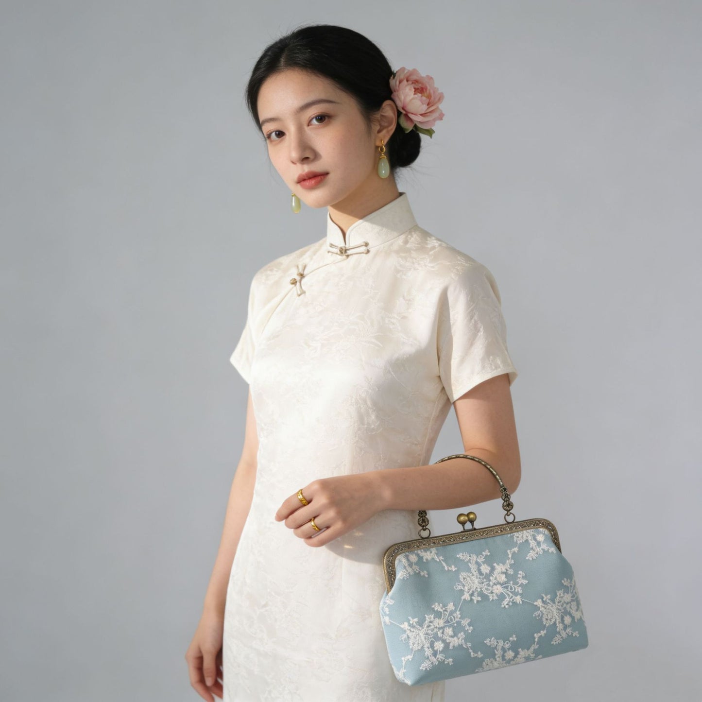 Women's Retro Ethnic With Chinese Cheongsam For Women's Handbag