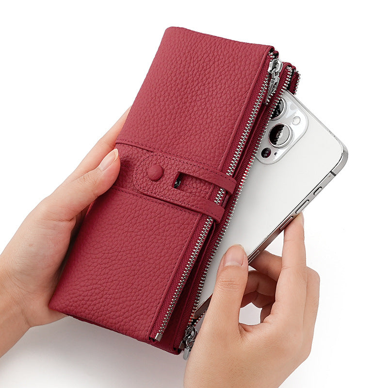 Versatile Glamorous Long Zipper Document Mobile Card Pack Card Sleeve
