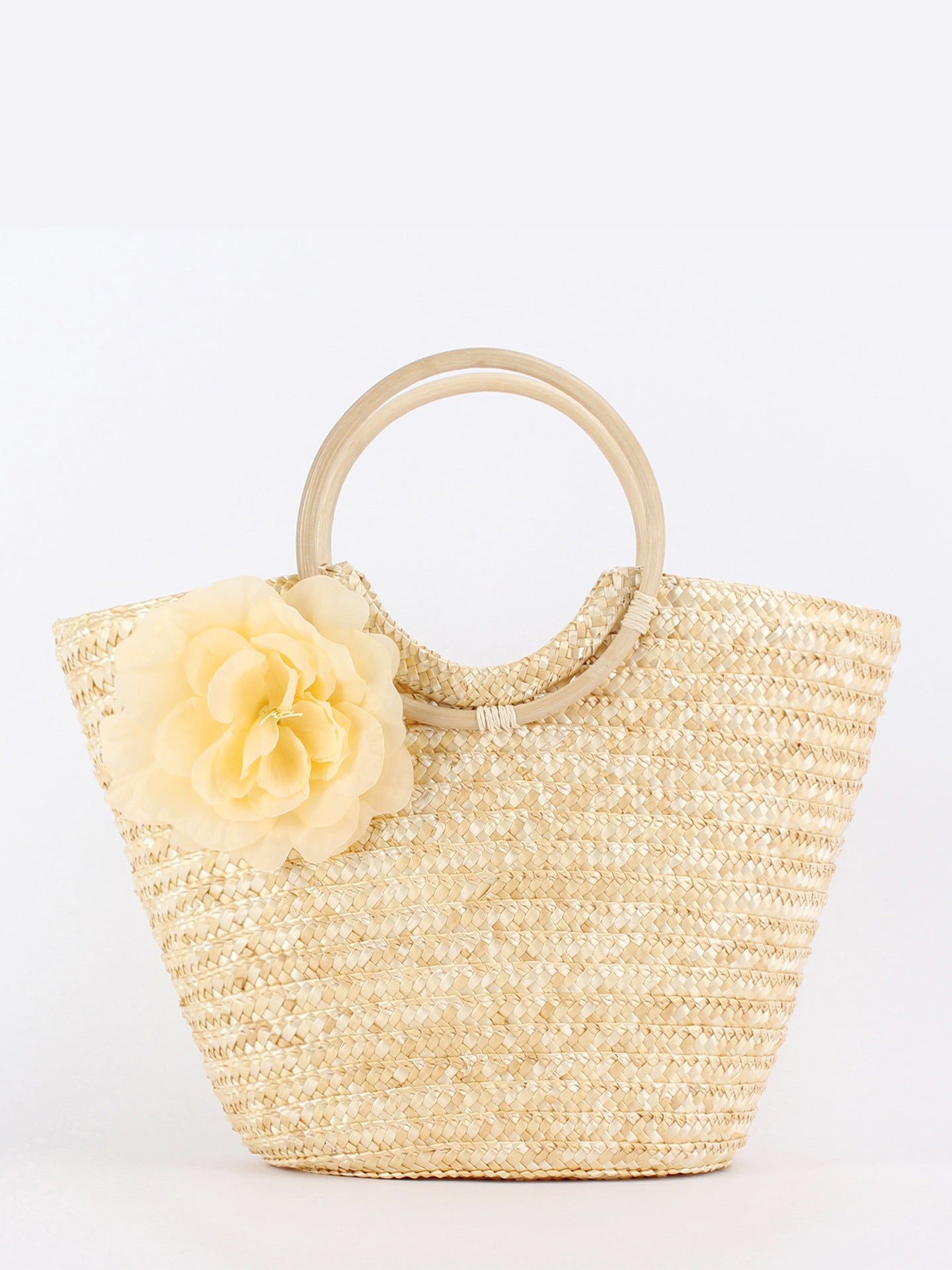 Rattan Straw Hand-woven Seaside Vacation Graphy Women's Handbag
