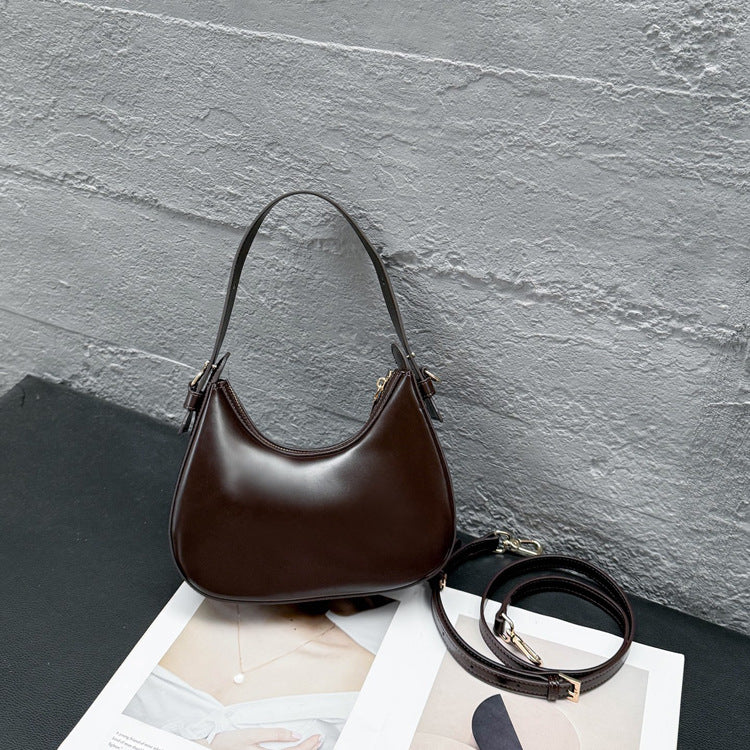 Women's Genuine Leather Fashionable Underarm Niche Western Women's Shoulder Bag