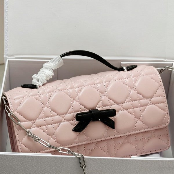 Elegant Women's Bow Rhombus Chain Fashion Women's Messenger Bag