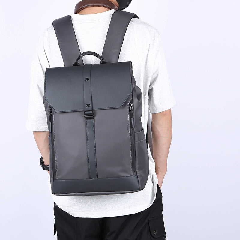 Men's Computer College Nylon Waterproof Business Trip Backpacks