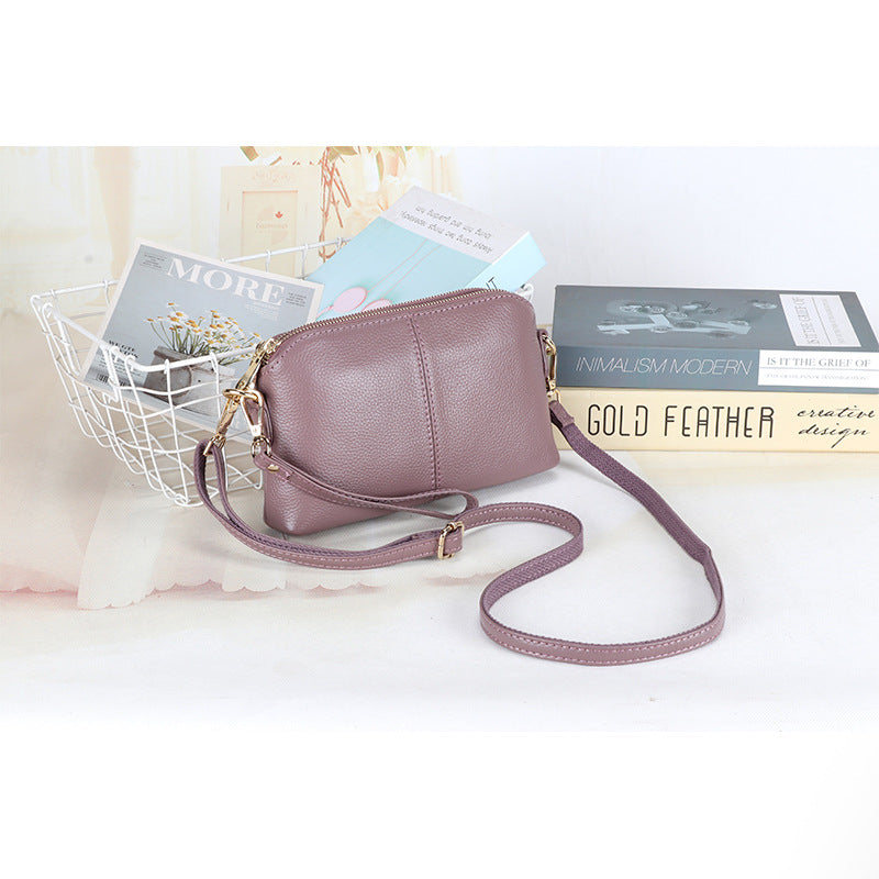 Women's Clutch Fashion Genuine Leather Korean Style Versatile Shoulder Bags
