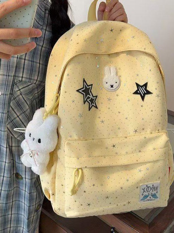 Polka Dot Star Printed Korean Style Women's Backpack