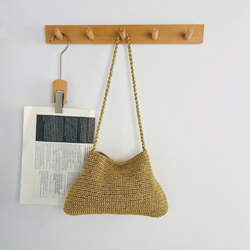 Women's Underarm Design Artistic Retro Lazy Gold Thread Women's Shoulder Bag
