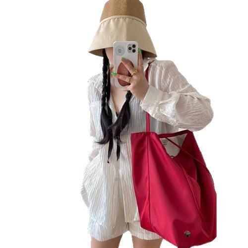 Niche High-grade Simple Large Capacity Commuter Female Bucket Bag