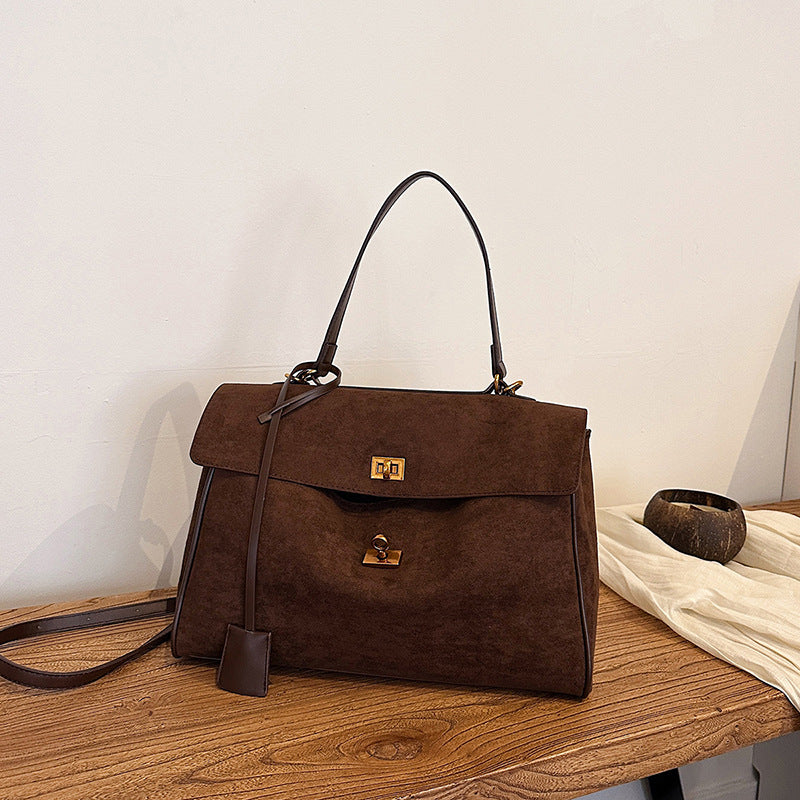 Women's Portable Niche Deerskin Veet Large Capacity Women's Handbag