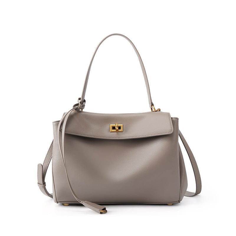 Women's Suede Cowhide High-grade Niche Portable Large Capacity Underarm Bag