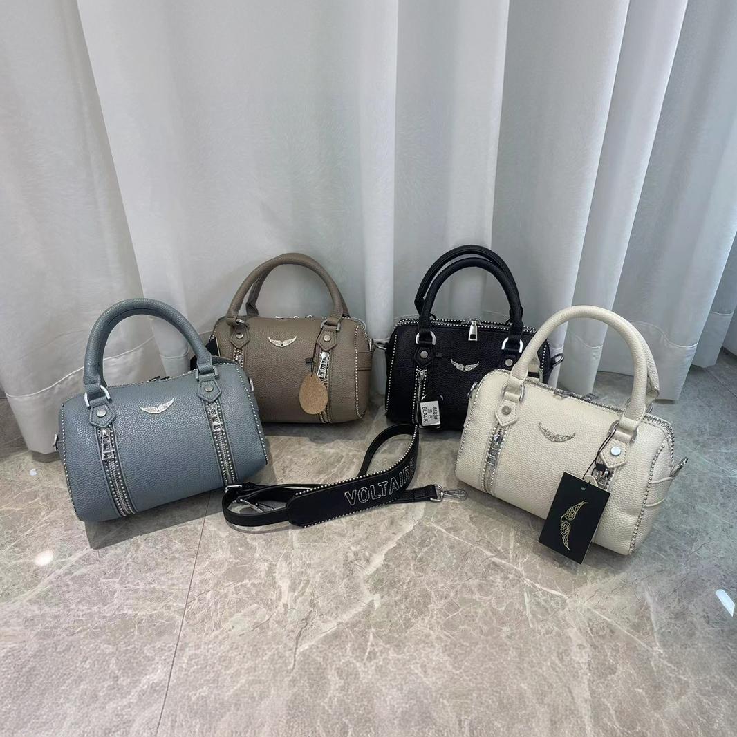 Fashion Lychee Pattern Cowhide Texture Hardware Bags