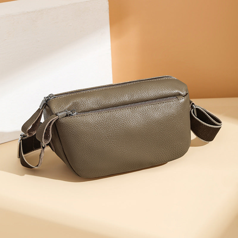 Women's Genuine Leather Fashion Top Layer Cowhide Women's Messenger Bag