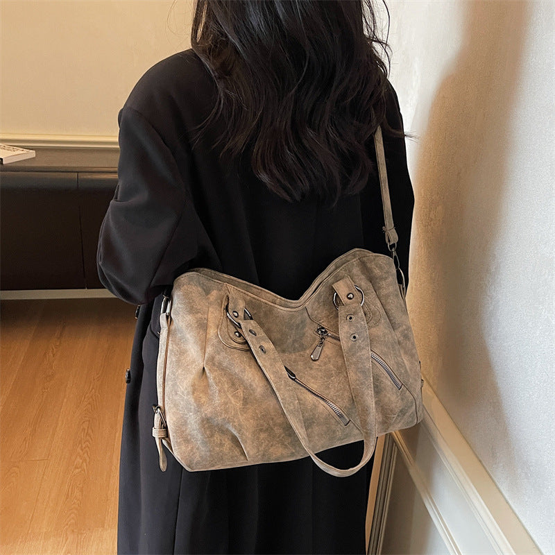 Women's Simple Frosted Large Capacity Totes Handbags