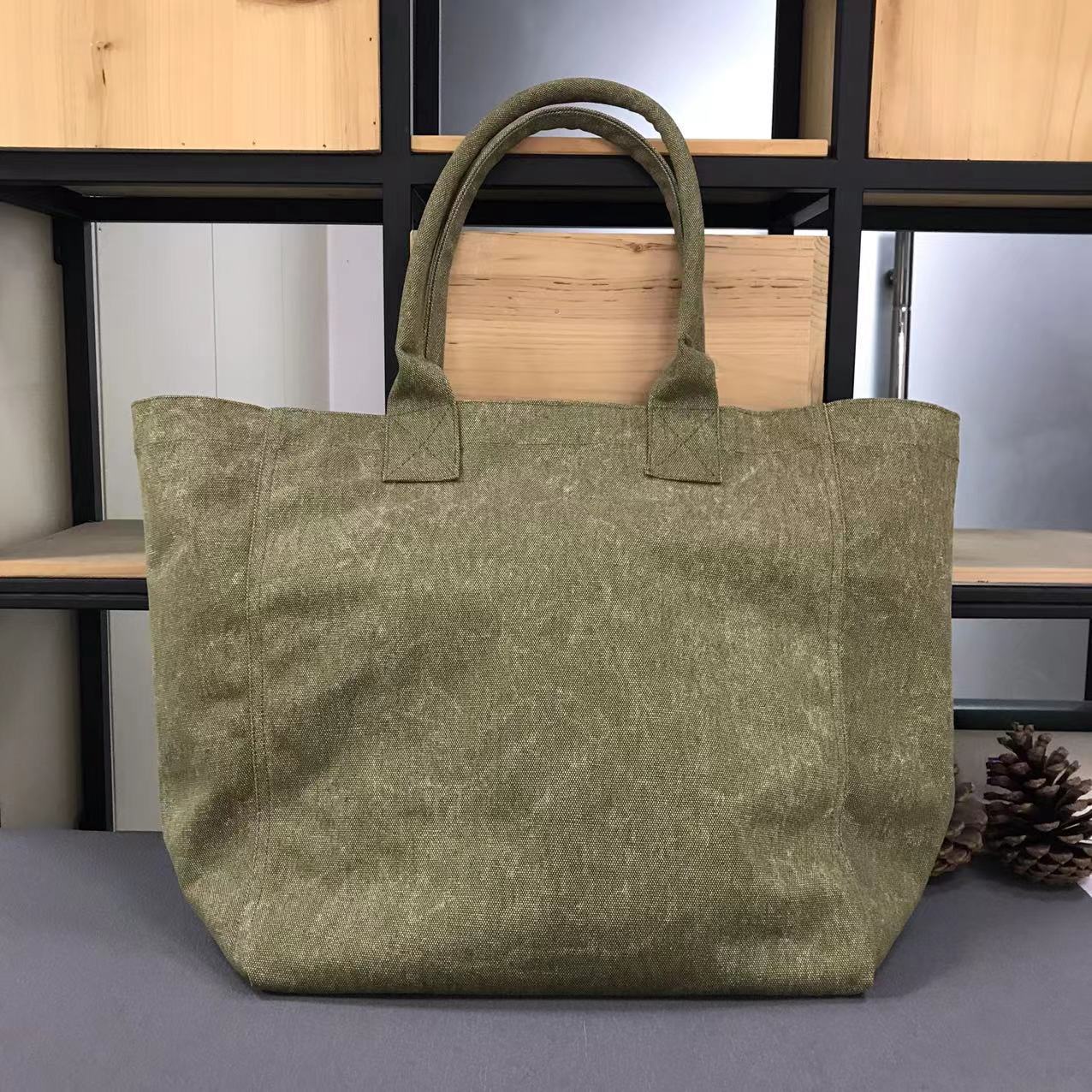 Women's & Men's Canvas Leisure Shopping Tote Bag