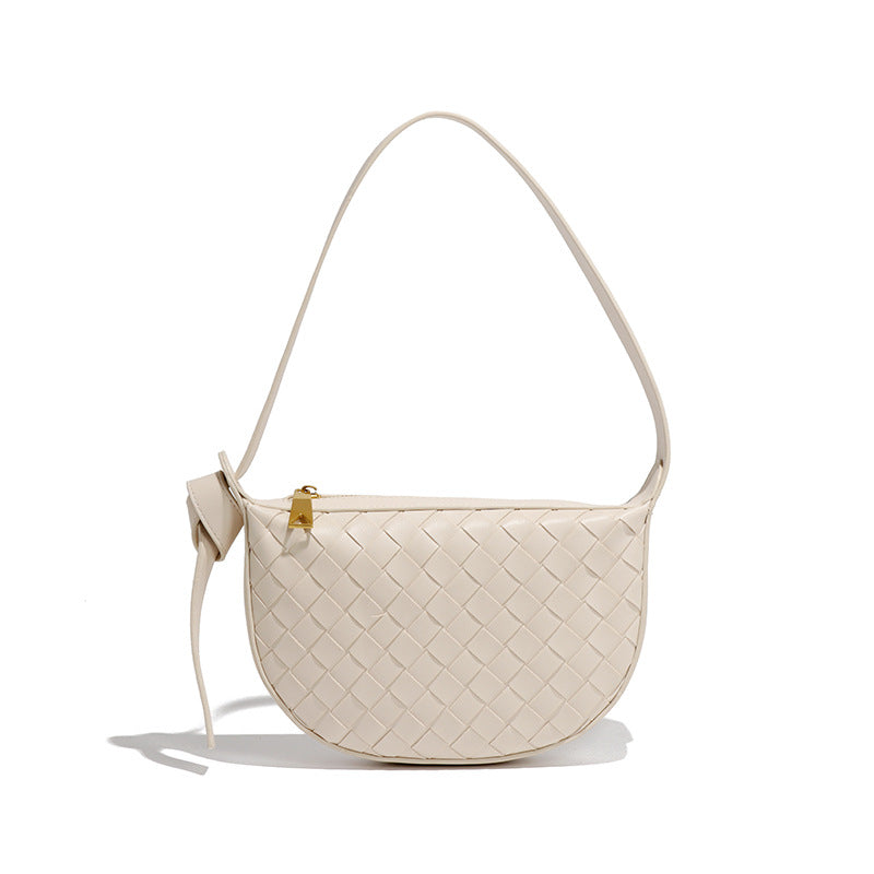 Women's Woven Fashion Simple Zipper Opening Versatile Shoulder Bags