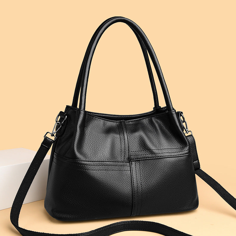 Women's Texture Soft Leather Commuter Simple Bags