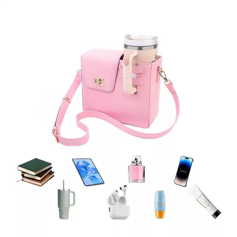 Women's Portable Drink Water Bottle Commuter Men's Messenger Bag