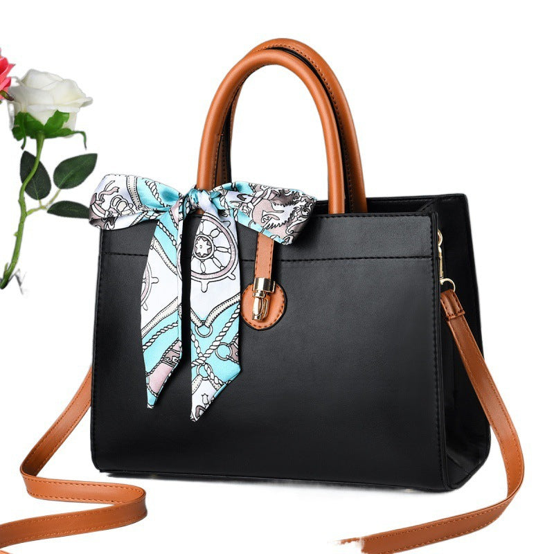 Fashion Large Capacity Mother's Solid Color Simple Western Women's Handbag